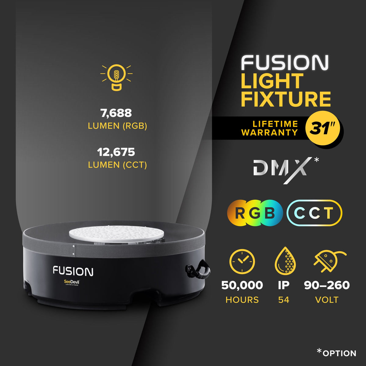 SeeDevil 100 Watt RGB 31" Fusion Light Fixture