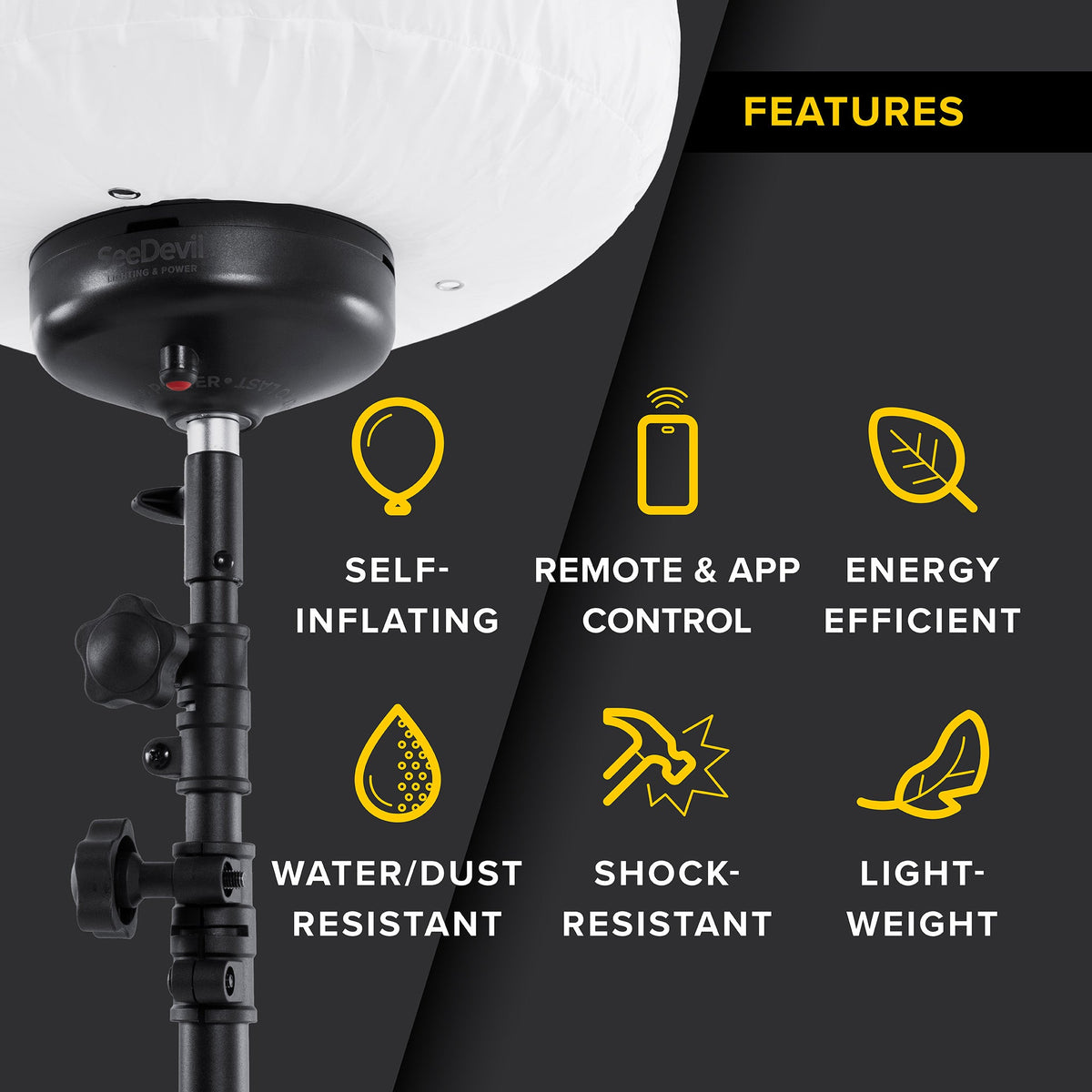 SeeDevil G3 100 Watt RGBW Balloon Light Kit
