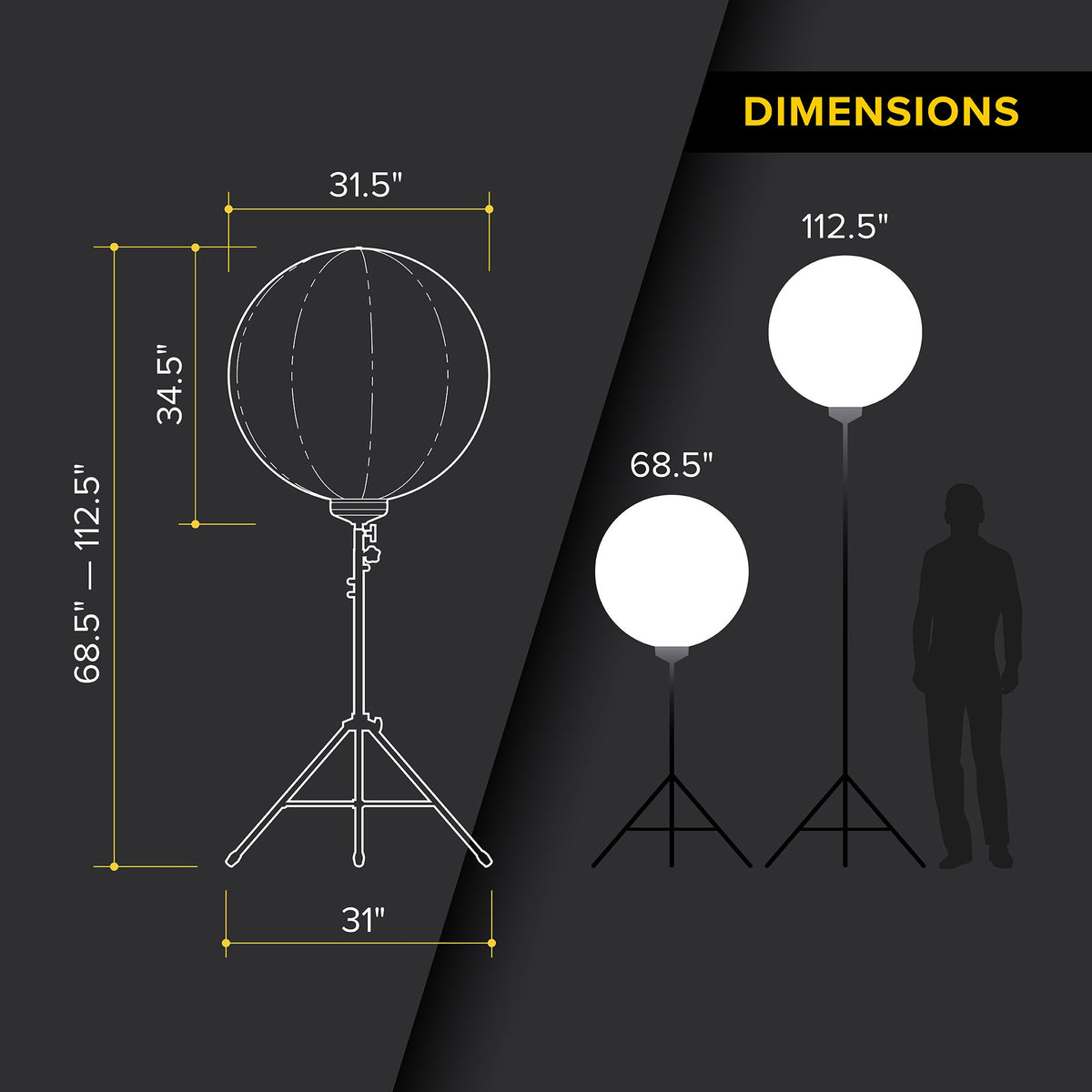 SeeDevil G3 100 Watt RGBW Balloon Light Kit