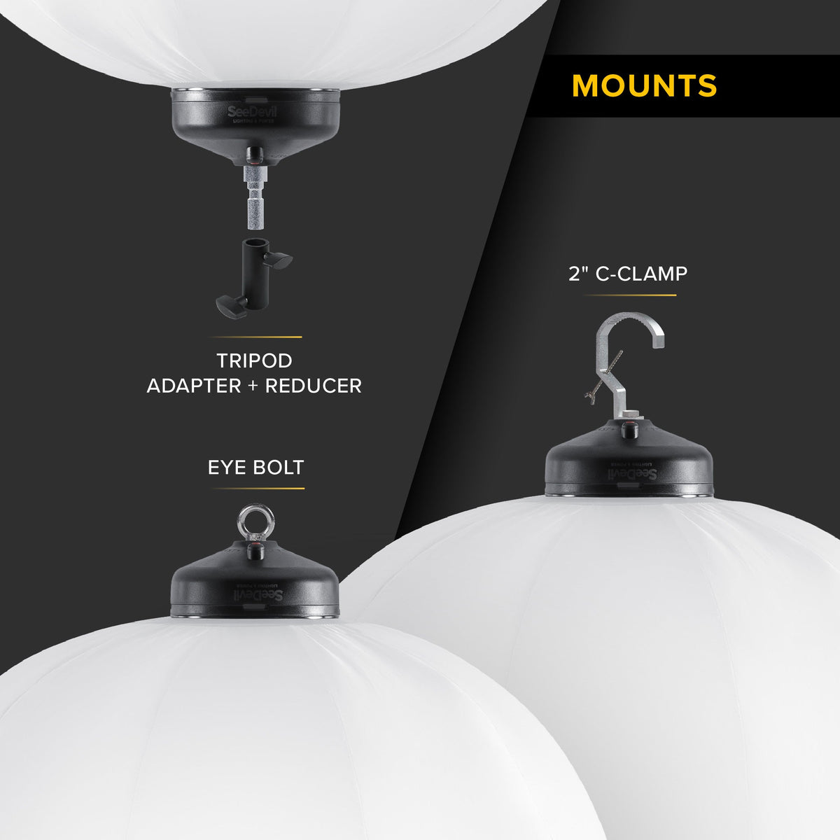 SeeDevil G3 Heavy-Duty 100 Watt RGBW Balloon Light Kit