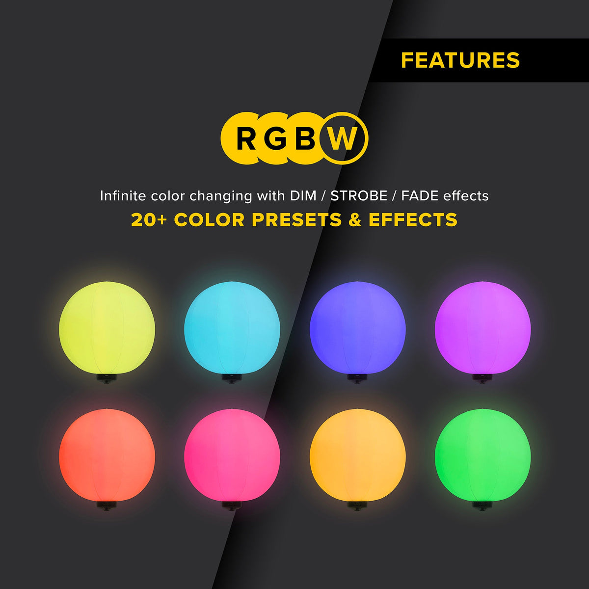 SeeDevil G3 100 Watt RGBW Balloon Light Fixture