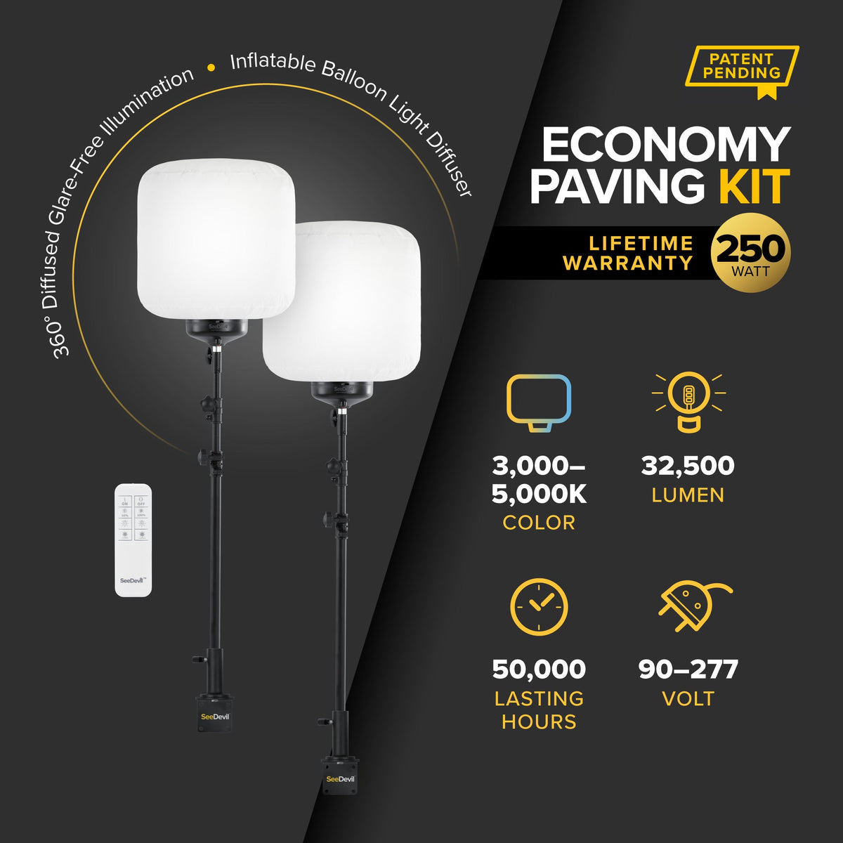 SeeDevil G3 250 Watt Economy Paving Kit