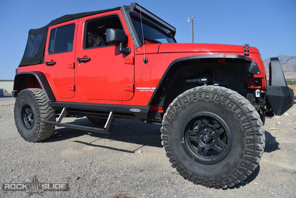 Step Slider Skid Plate Kit for 2007-18 Jeep JK 4 Door Rock Slide Engineering