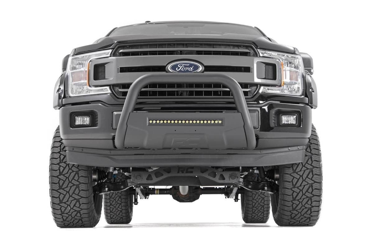 Ford 04-23 F-150 Bull Bar w/LED Light Bar Black Rough Country