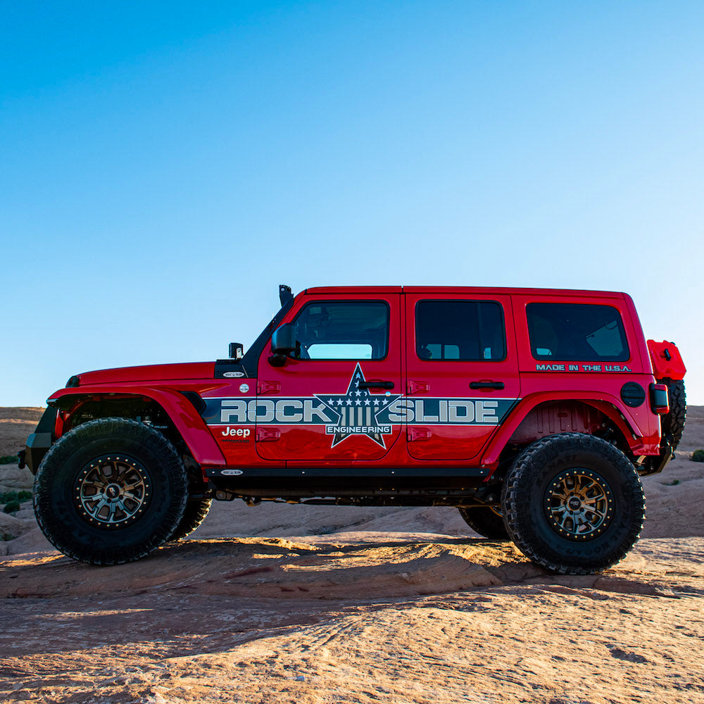 Jeep JL Side Step Sliders For 24-25 Wrangler JL 4 Door Models Set Rock Slide Engineering