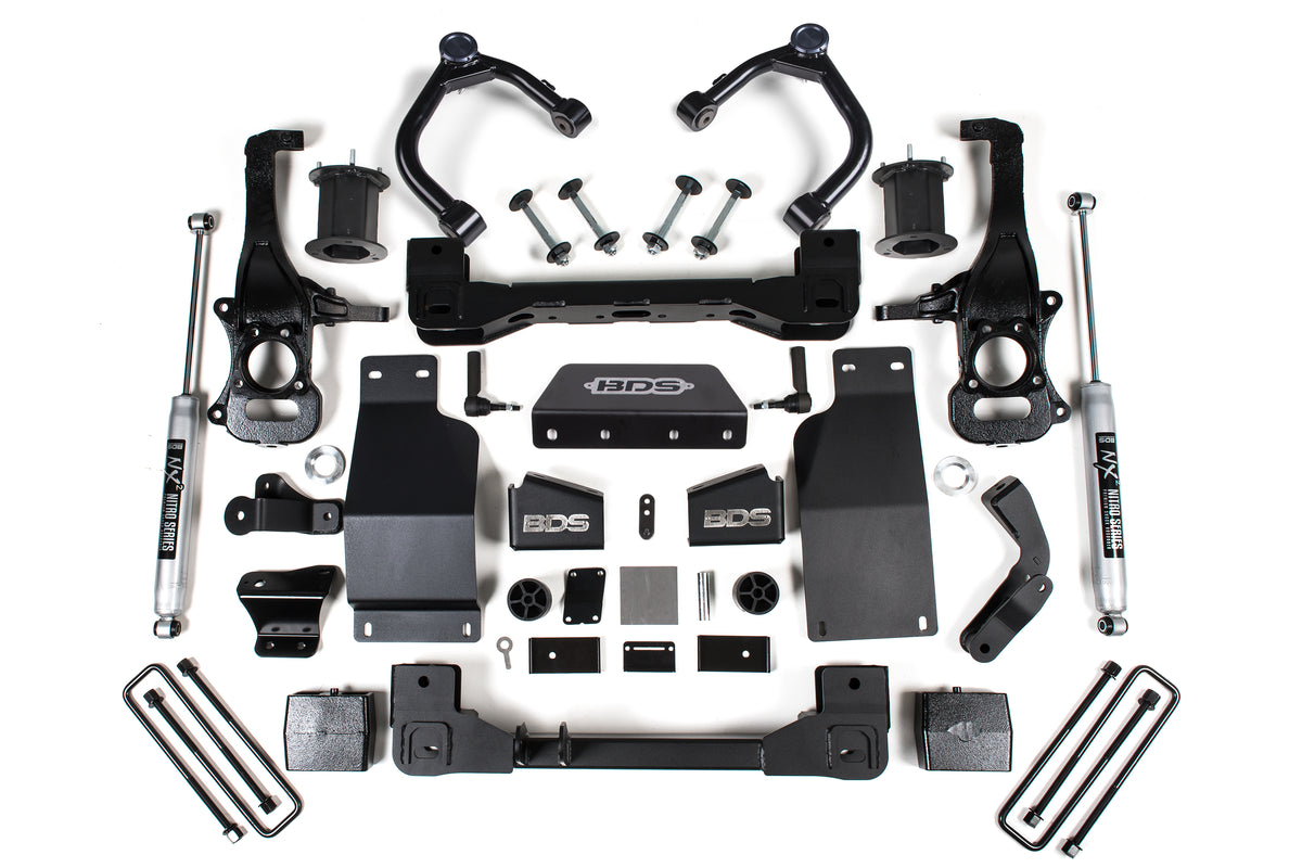 6 Inch Lift Kit Silverado/Sierra 1500 19-24 4WD Diesel Strut Spacer Fox 2.0 Performance
