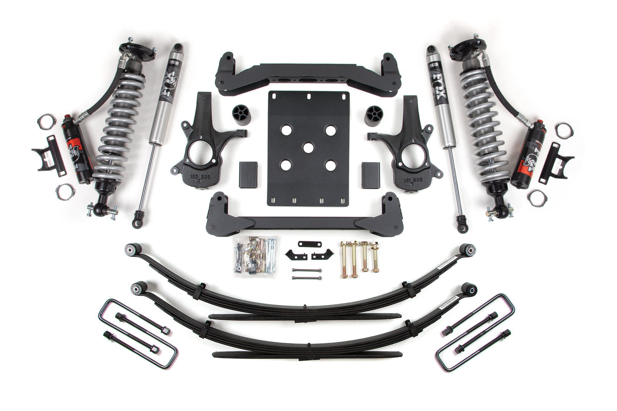 4 Inch Lift Kit FOX 2.0 Performance Elite 5 Inch Leaf Springs Coil-Over 07-13 Silverado/Sierra 1500 2WD BDS Suspension