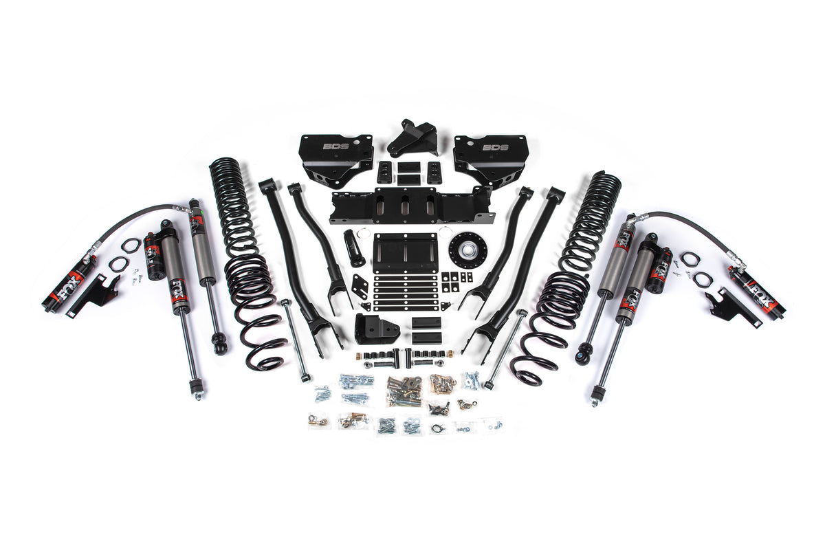 2025 Ram 2500 4WD (Diesel) 6 Inch 4-Link Suspension Lift Kit, 4.5 Inch Rear Lift, Coil Spring - Fox 2.5 PES Shocks BDS Suspension