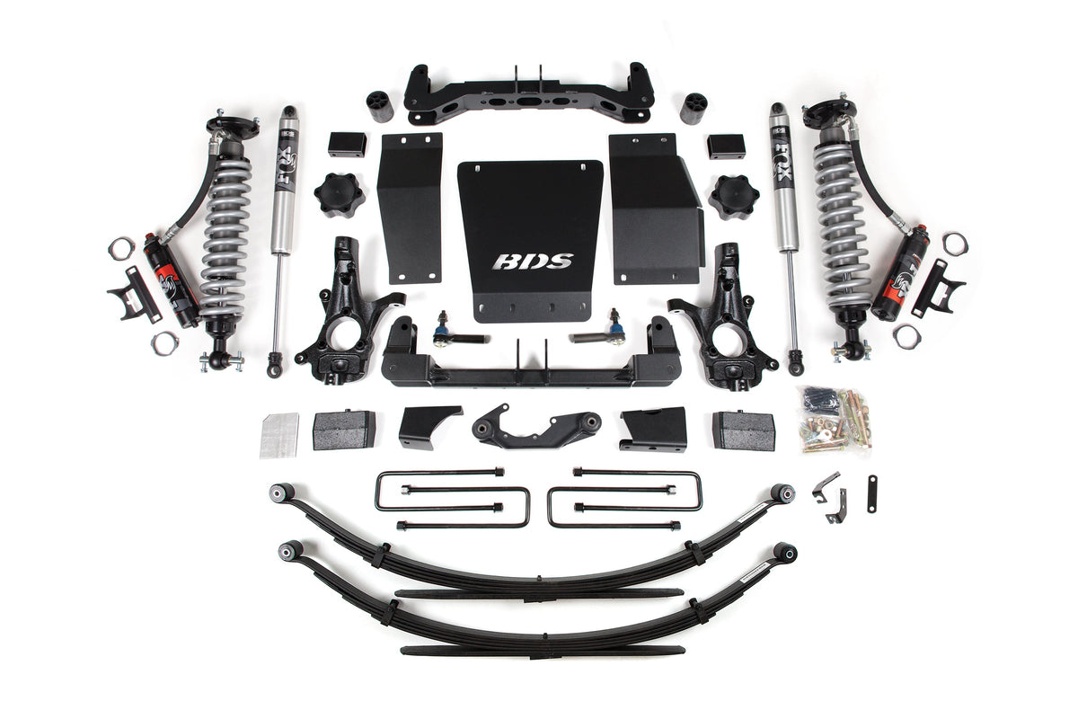 4 Inch Lift Kit FOX 2.0 Performance Leaf Springs Aluminum/Stamped Steel Coil-Over 14-18 Silverado/Sierra 1500 4WD