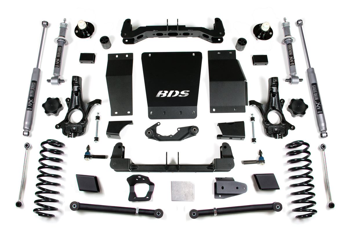 6 Inch Lift Kit Chevy/GMC Suburban Tahoe Yukon/XL 1500 15-19 4WD Aluminum / Stamped Steel NX2 Nitro