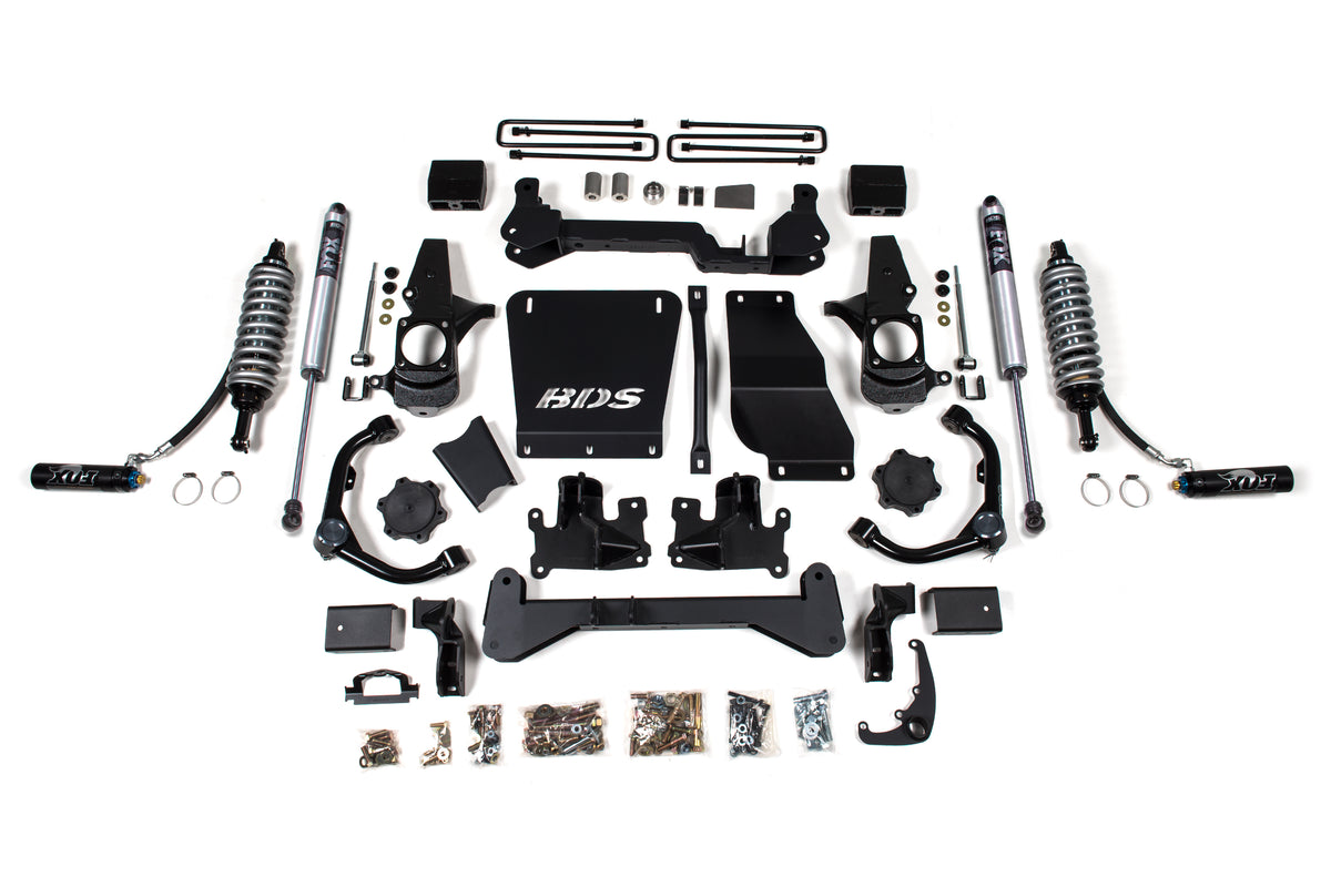 6.5 Inch Lift Kit FOX 2.5 Coil-Over Conversion Silverado/Sierra 2500HD/3500HD 01-10 Diesel Leaf Springs Fox 2.5 Performance Shocks