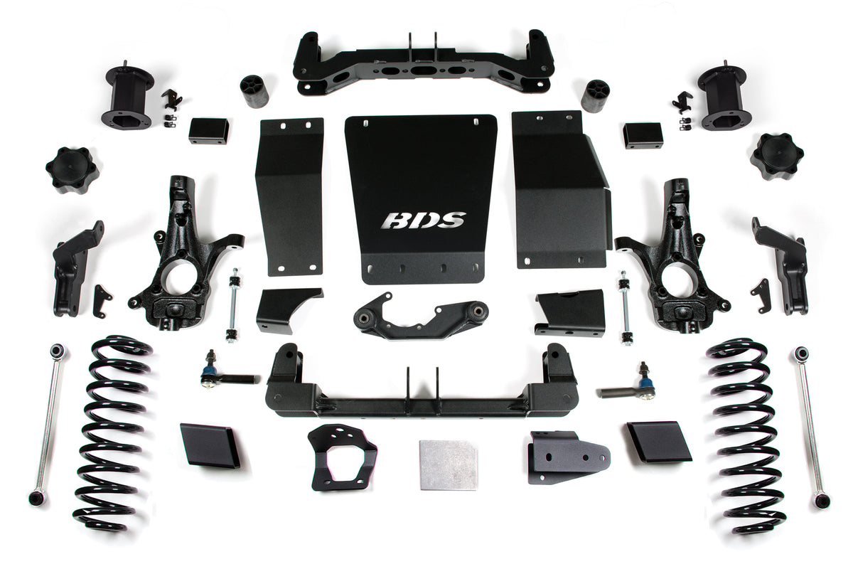 6 Inch Lift Kit Chevy/GMC Suburban Tahoe Yukon/XL 1500 15-19 4WD Magneride Equipped Aluminum/ Stamped Steel Control Arm