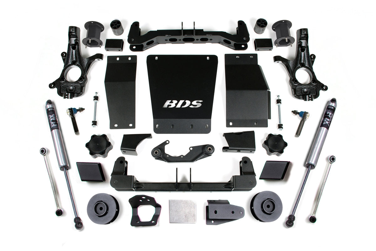 15-20 Chevrolet SUV - GMC SUV 4WD 4.5 Inch Suspension Lift Kit (Aluminum / Stamped Steel), 3 Inch Rear Lift, Spacer, Fox 2.0 IFP Performance Series Shocks BDS Suspension