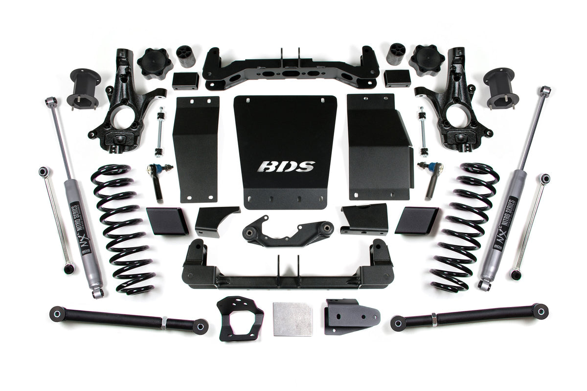 15-20 Chevrolet SUV - GMC SUV 4WD 6 Inch Suspension Lift Kit (Cast Steel), 5 Inch Rear Lift, Coil Spring, NX2 Nitro Shocks BDS Suspension