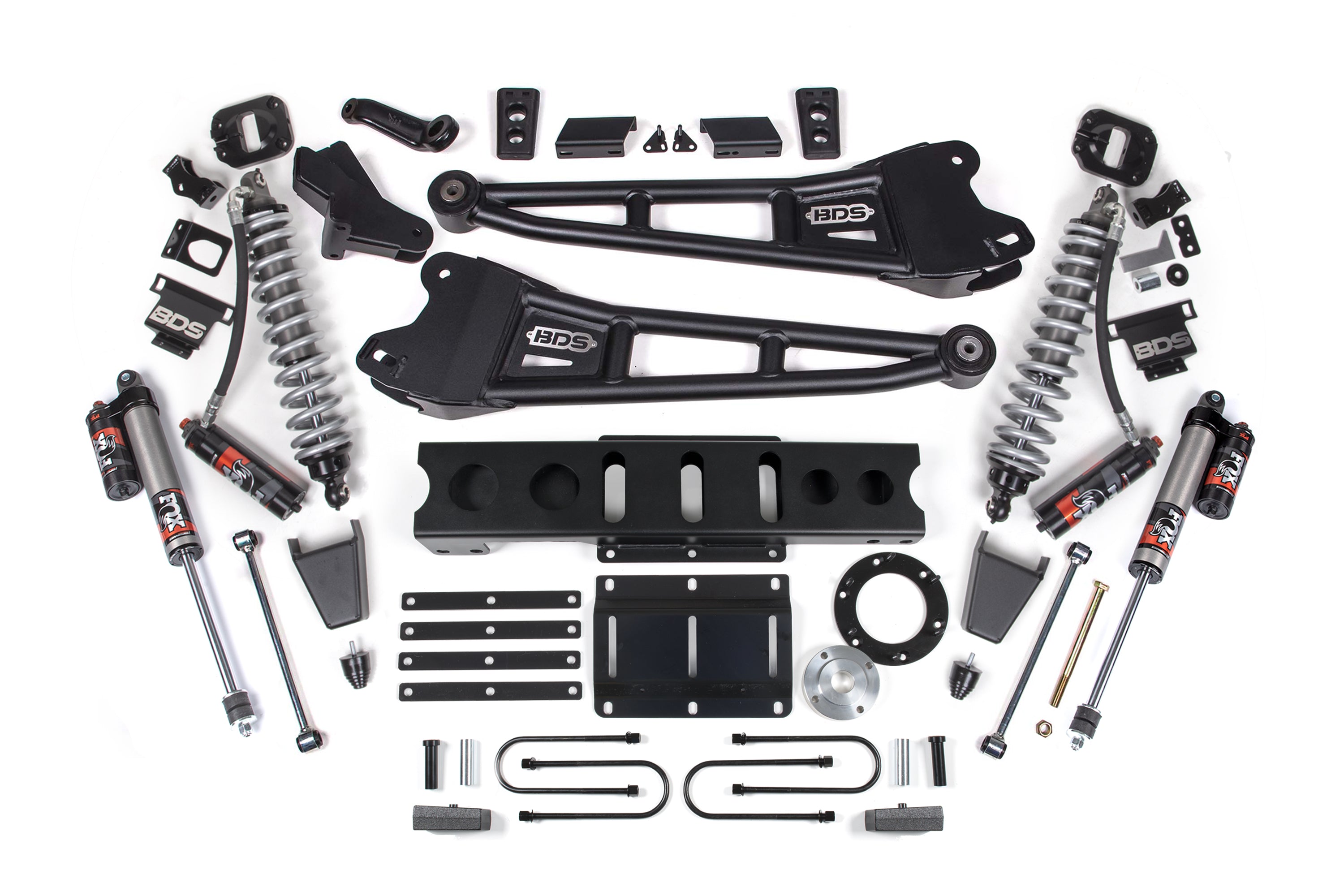 4-inch lift kit with radius arms and FOX 2.5 coil-over conversion for 2013-2018 Ram 3500 4WD diesel trucks.