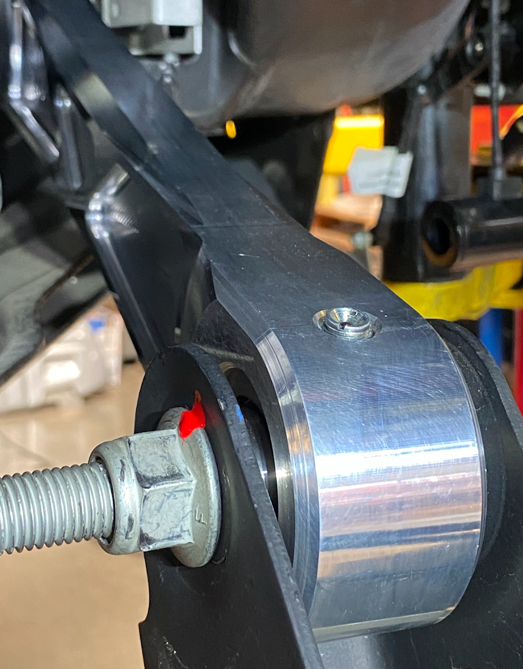 Billet aluminum rear upper suspension arms for 2022 Bronco Raptor, featuring ultra-flex joints for enhanced performance.