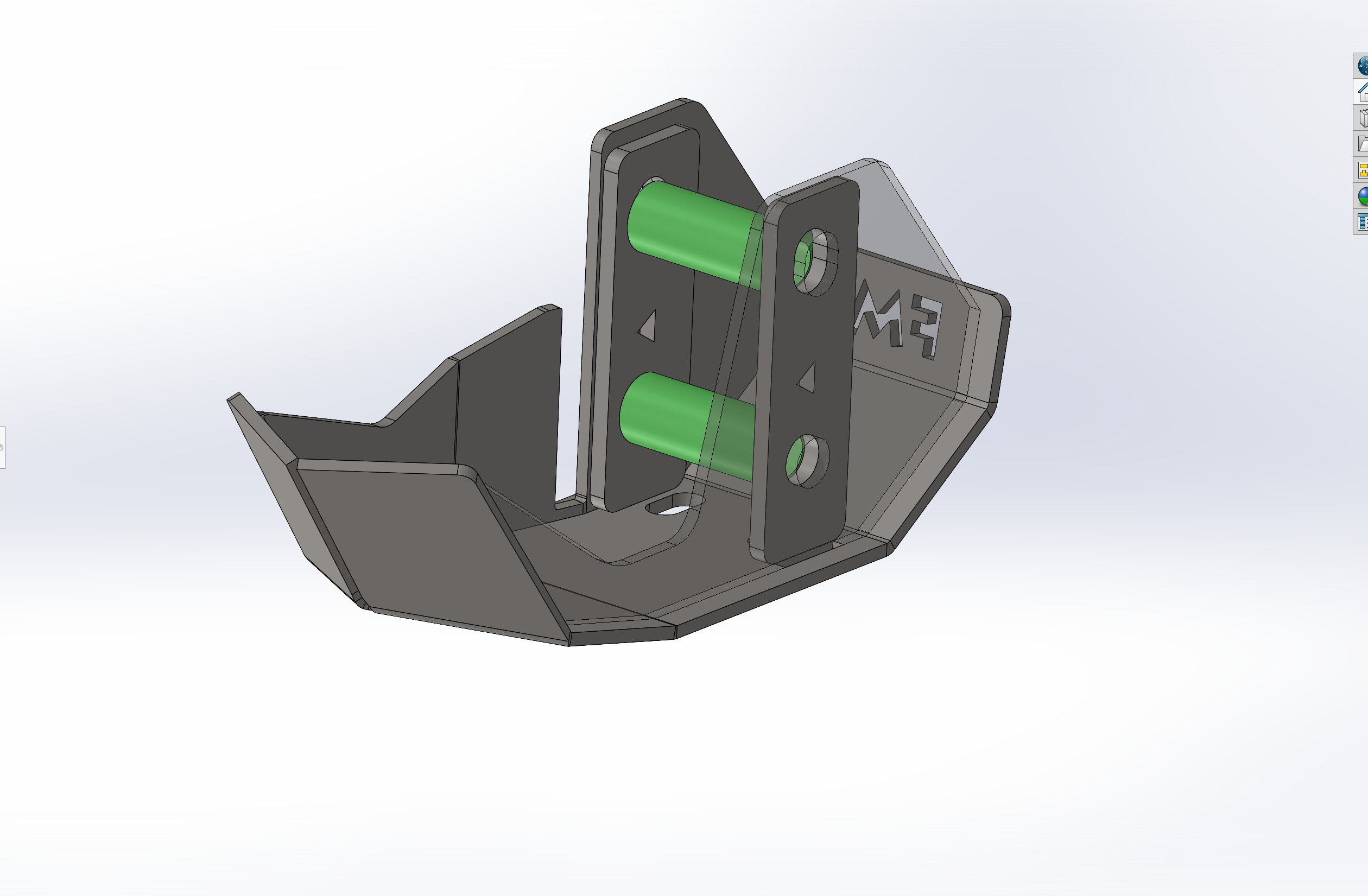 2022 and newer Bronco Raptor rear shock skid kit featuring a durable design with green bushings for enhanced protection.
