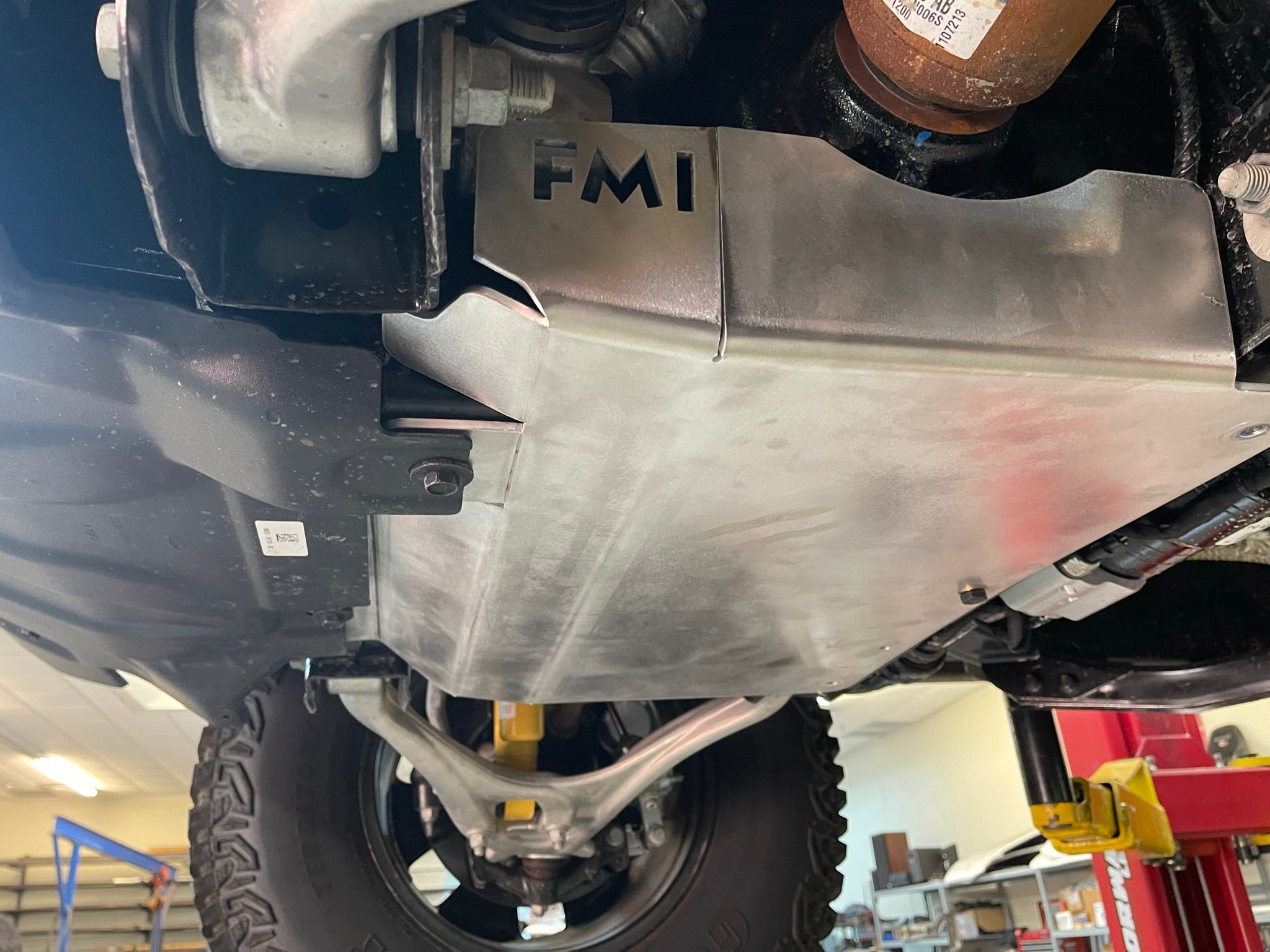 Durable skid plate for 2021 and newer Ford Bronco, designed for off-road protection and performance enhancement.