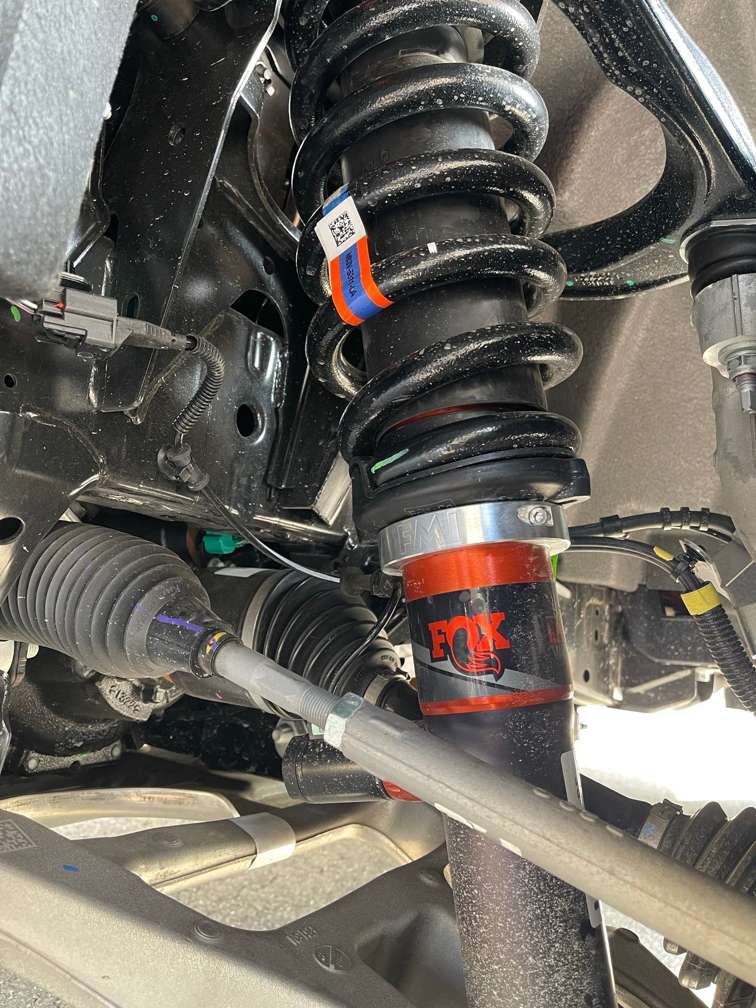 2022-up Bronco Raptor lift collar kits showcasing a close-up of the suspension system components.