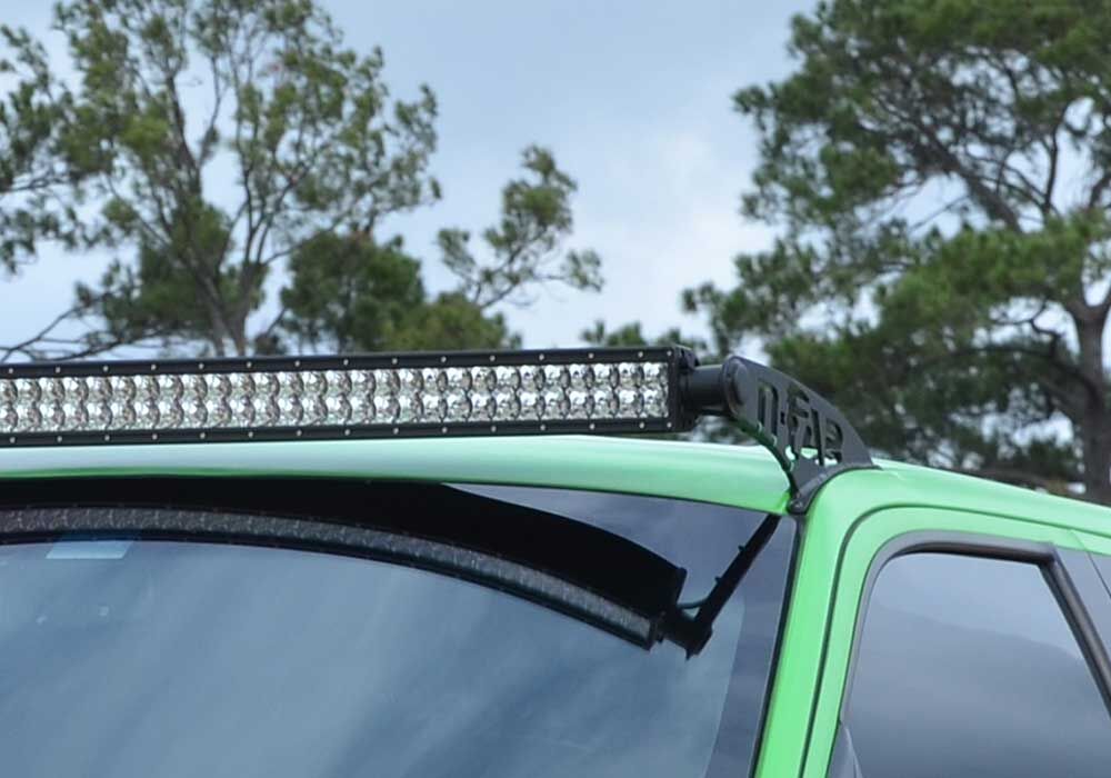 Light Mounting Solution Roof Mounts (1 50-Series Light Bar 50.5 Inch -51.75 Inch) 2014-2018 (2019 Legacy/Limited) Chevy Silverado/GMC Sierra 1500/2015-2018 Chevy Silverado/GMC Sierra 2500 HD/3500 HD Textured Black N Fab