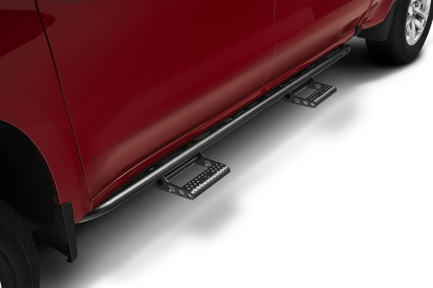 RKR Step System Cab Length (2 Step Mounts/2 Steps per Side) 1.75 Inch Rails 2019 (New Body Style)-2025 Chevy Silverado/GMC Sierra 1500/2020-2025 2500 HD/3500 HD Crew Cab Textured Black NFab