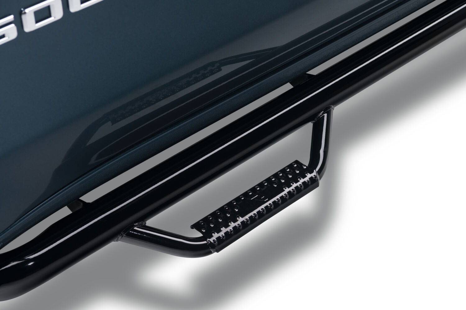 Nerf Step Bar Cab Length (1 Step per Side) 2019 (New Body Style)-2025 Chevy Silverado/GMC Sierra 1500/2020-2025 2500 HD/3500 HD Regular Cab Gloss Black NFab