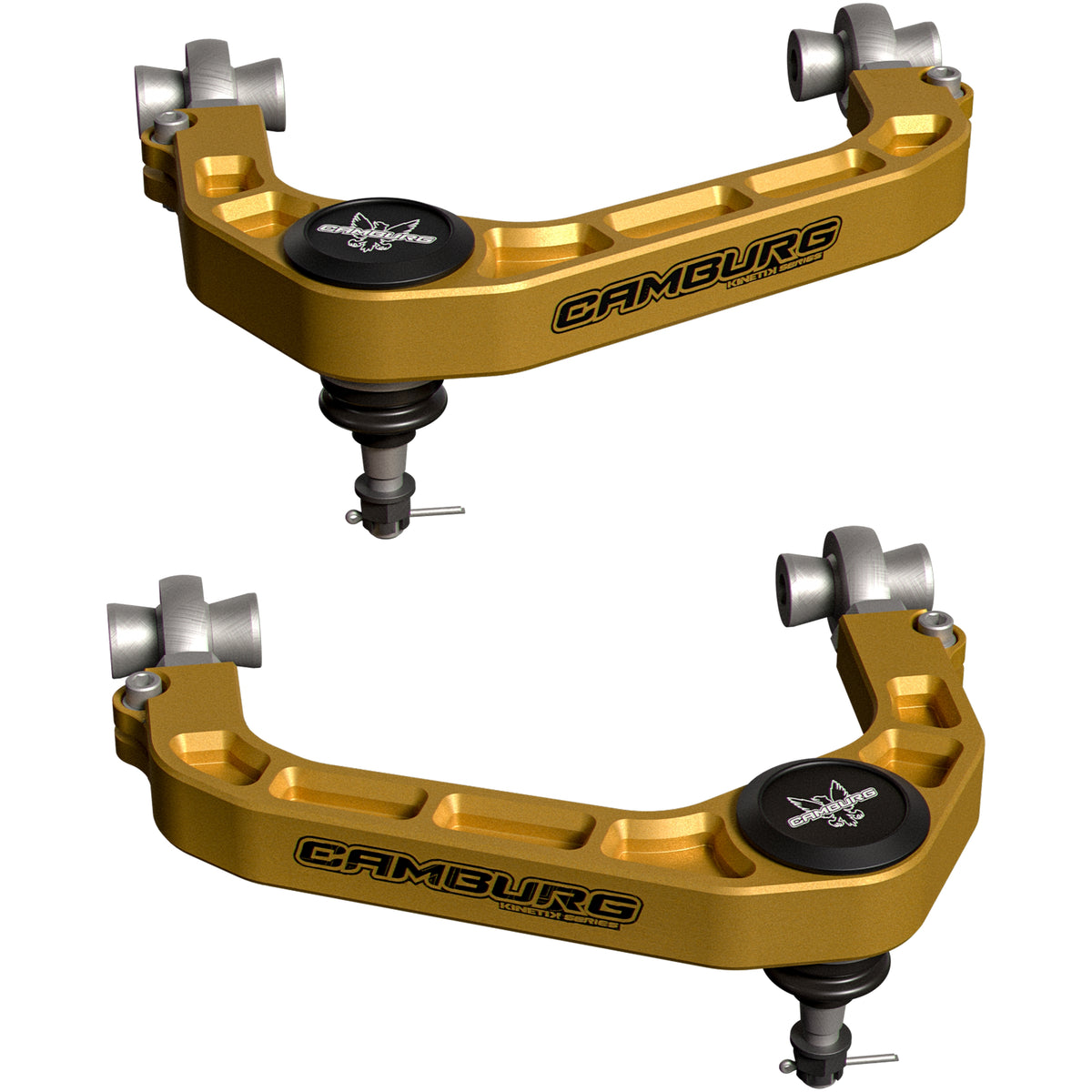 Camburg 15-20 Ford F-150 2WD/4WD KINETIK Performance Billet X-Joint XL Upper Arms (Gold)