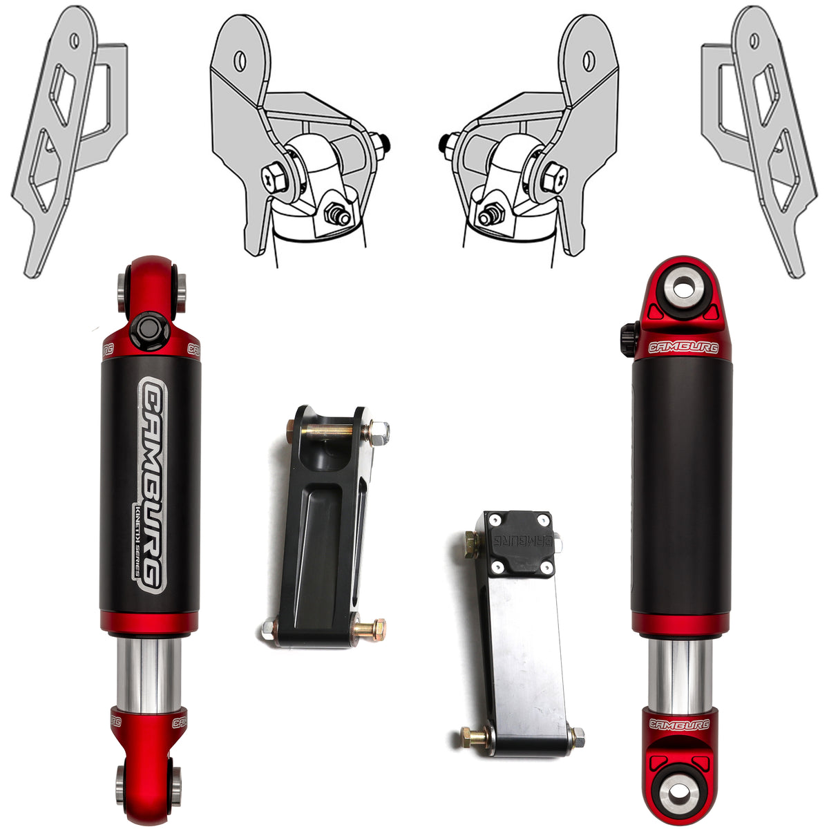 Camburg 05-23 Toyota Tacoma Front Slapper Bump Stop Kit w/ UCA Gussets & Camburg 2.5 Bumps