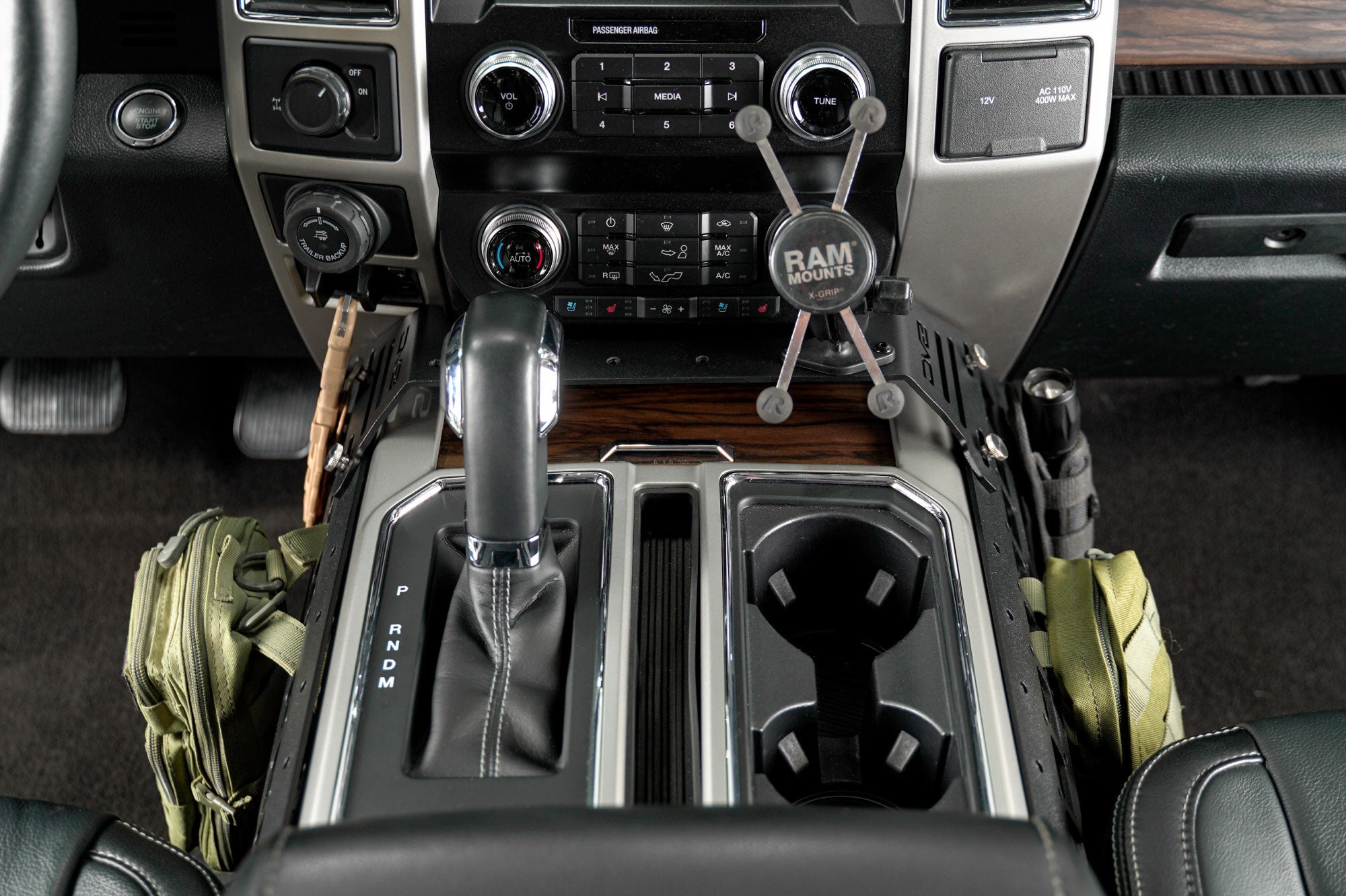 2015 2020 Ford F 150 2017 2021 Super Duty F 250/350 Center Console Molle Panels Device Mount DV8 Offroad