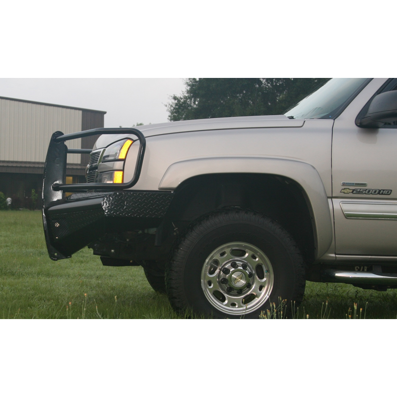 Fab Fours Black Steel Front Ranch Bumper w/ Grille Guard Model CH05-S1360-1