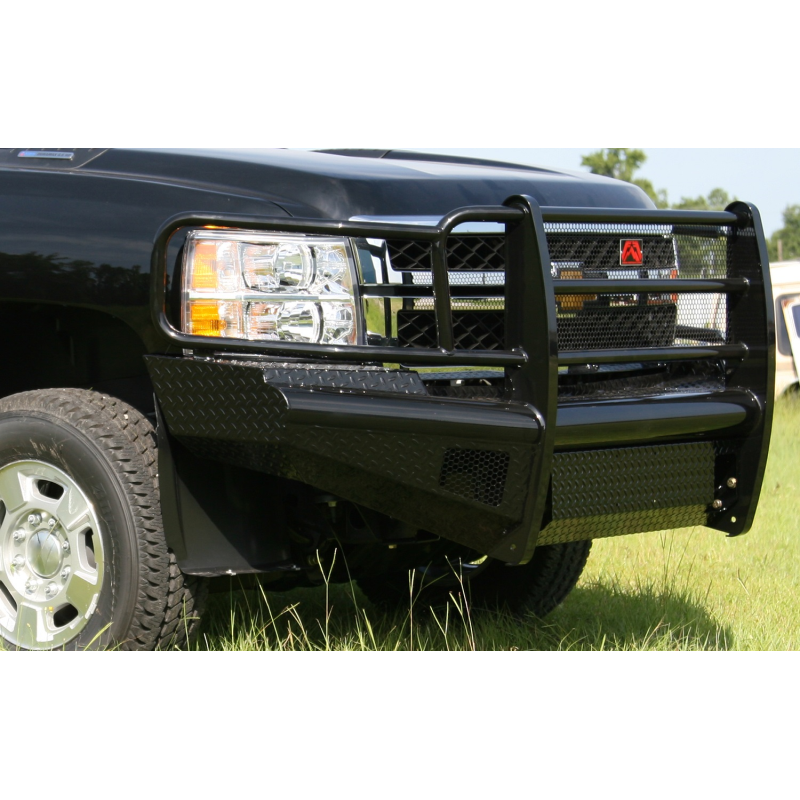 Fab Fours Black Steel Front Ranch Bumper w/ Grille Guard Model CH11-S2760-1
