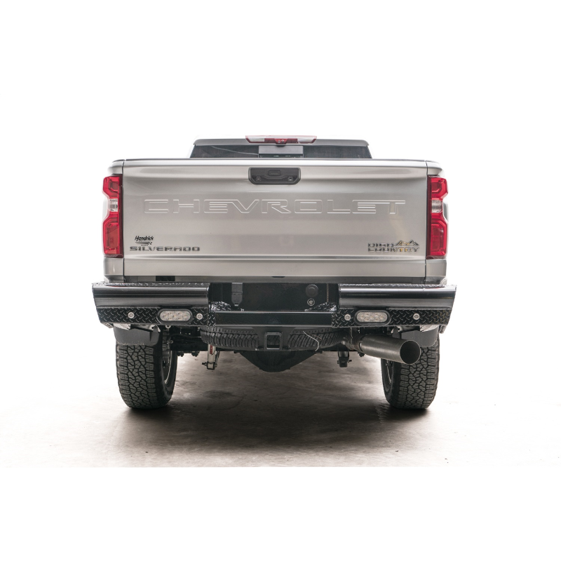 Fab Fours Black Steel Ranch Rear Bumper Model CH20-T4950-1
