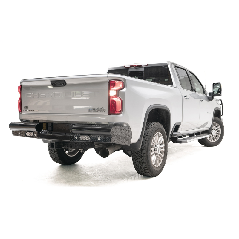 Fab Fours Black Steel Ranch Rear Bumper Model CH20-T4950-1