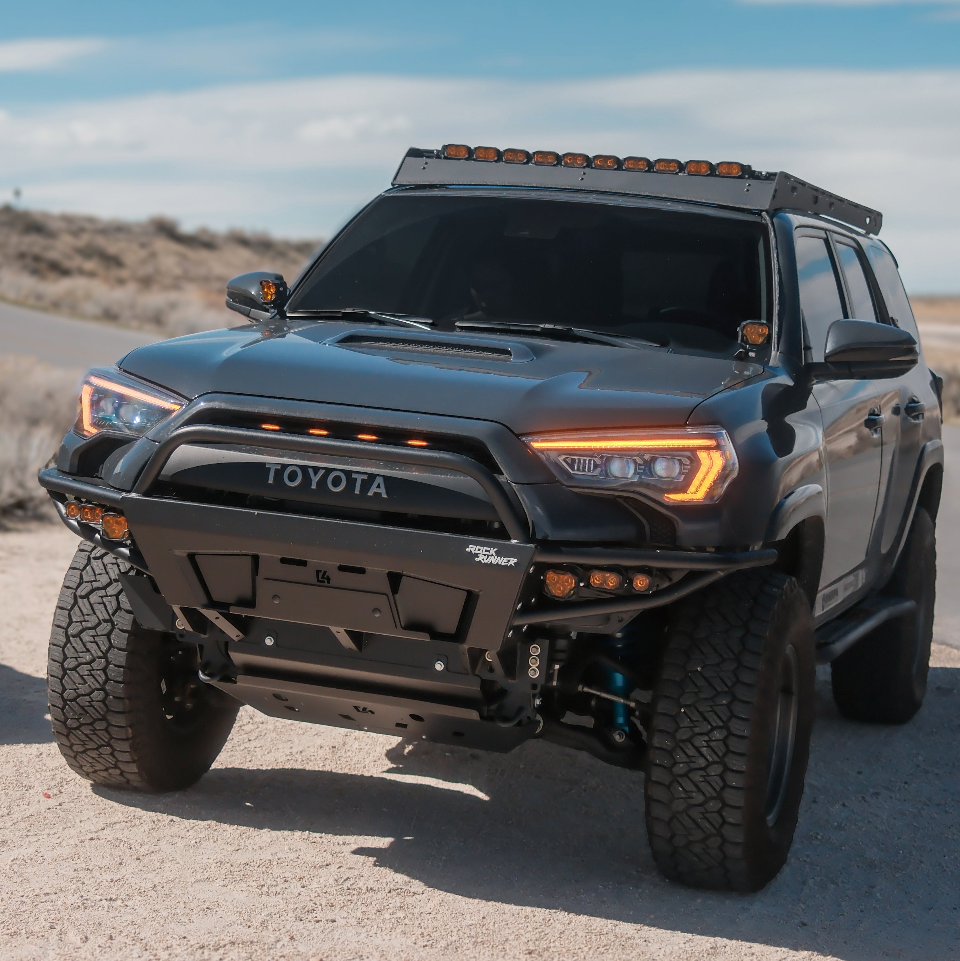 4Runner Rock Runner Front Bumper for 5th Gen 2010+ enhances off-road capability and rugged style for Toyota 4Runner.