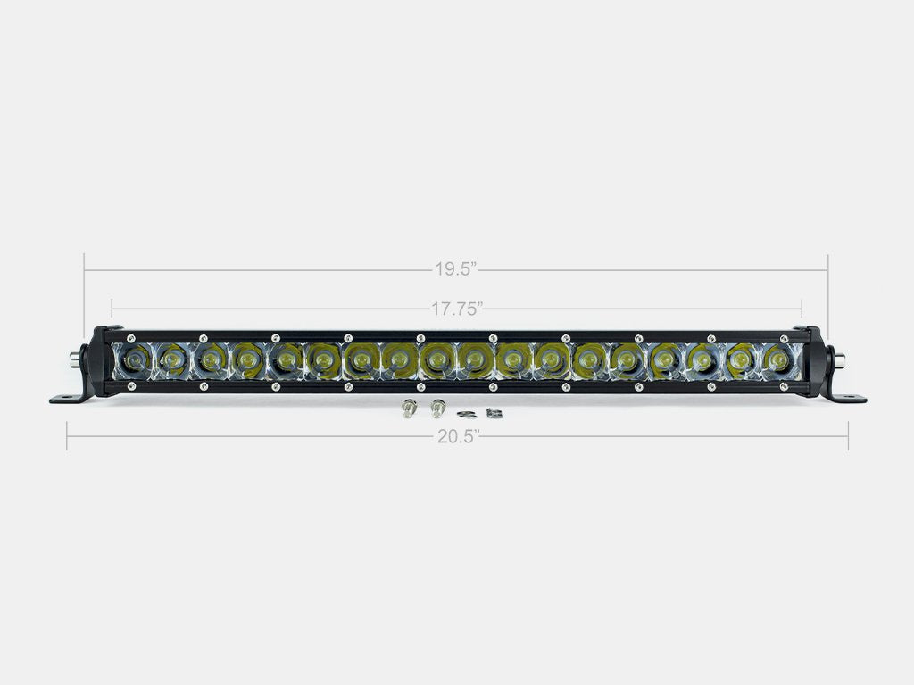20 Inch Slim Single Row Straight LED Light Bar 9000 Lumens Cali Raised LED