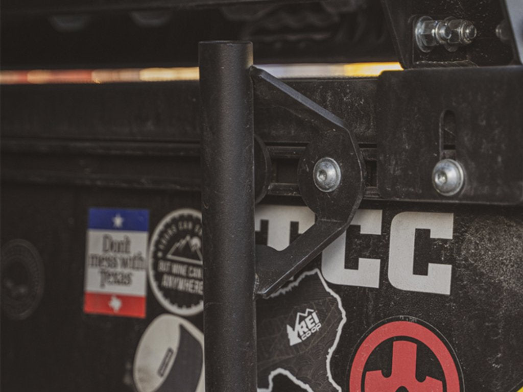 Toyota Truck Bed Rail Flag Pole Mount Powdercoat Black Cali Raised LED