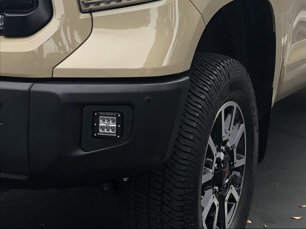 14-21 Tundra LED Fog Light Pod Replacements Brackets Kit 3X2 18W Amber Pods Cali Raised LED