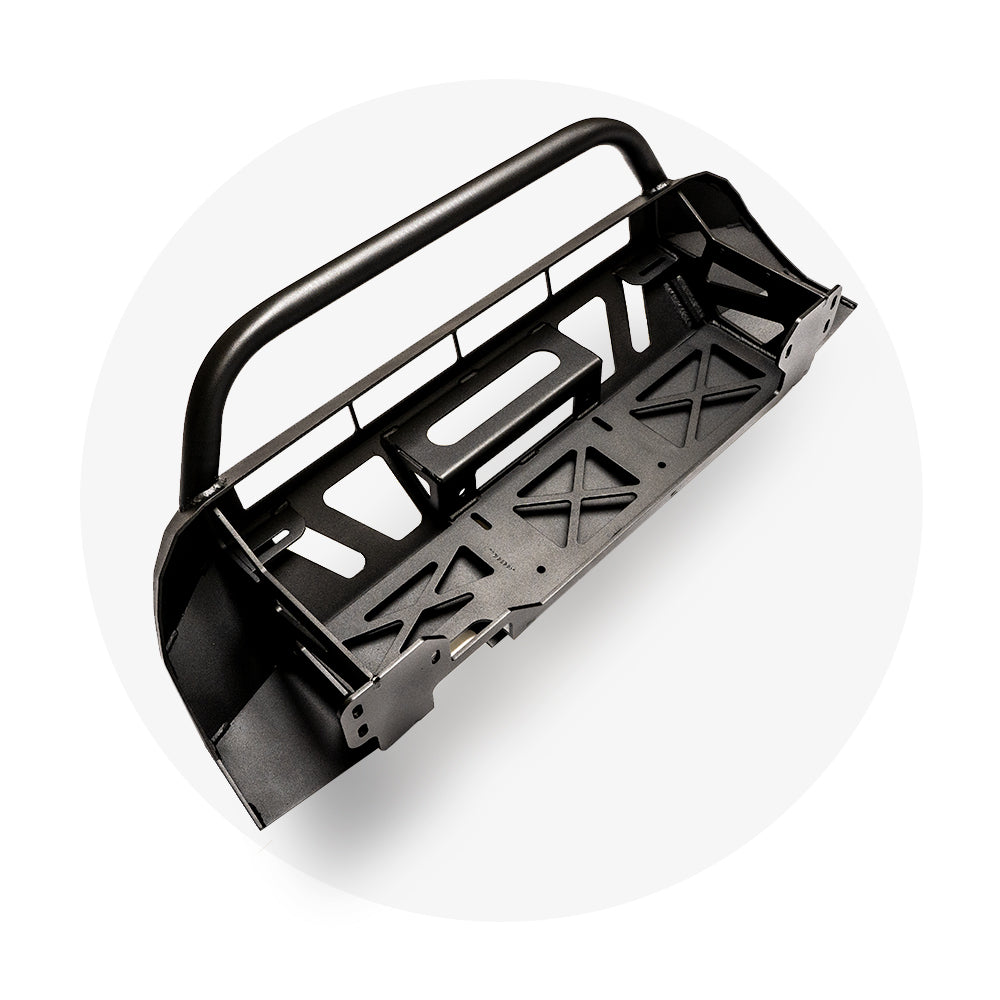 16-Up Tacoma Stealth Bumper 32 Inch LED Bar Combo Beam Bumper Light Bar-Blue-Small No 2nd LED Bar No Winch No D-Ring Cali Raised LED