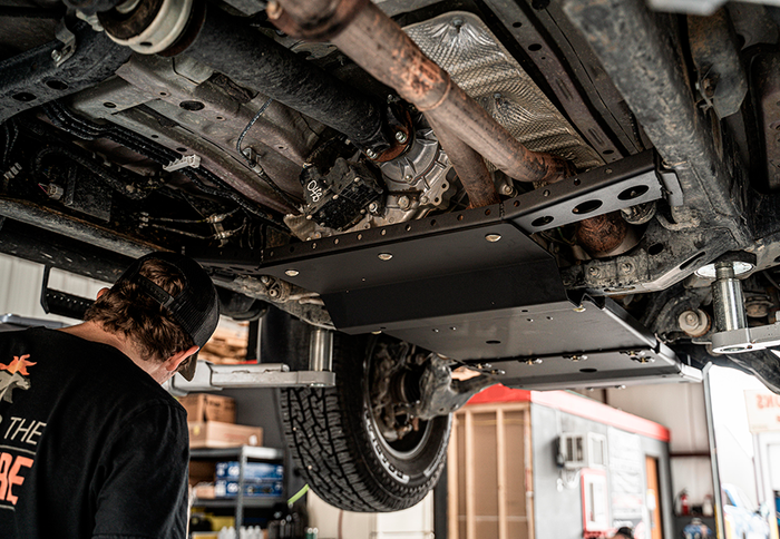 2005-2015 Toyota Tacoma Complete Skid Plate Collection - Aluminum Powercoat Black Cali Raised LED