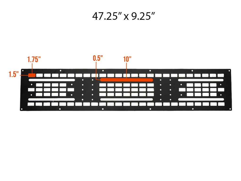 Cali Raised LED Roof Rack Mounted MOLLE Gear Panel Cali Raised LED