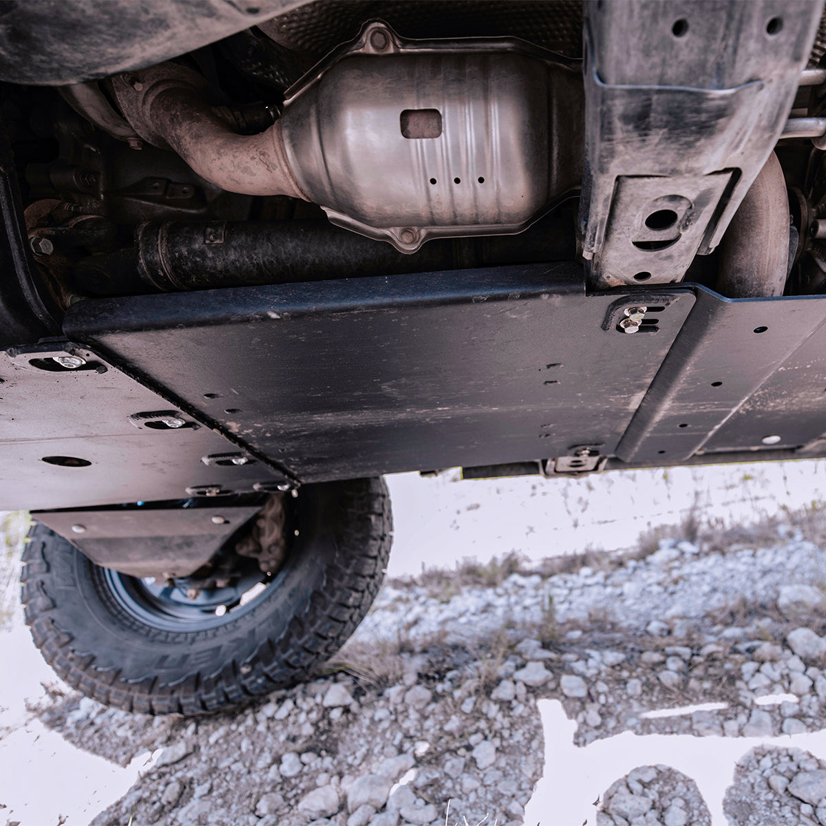 2014-Present 4Runner Transmission Skid Plate Steel/Raw Cali Raised LED