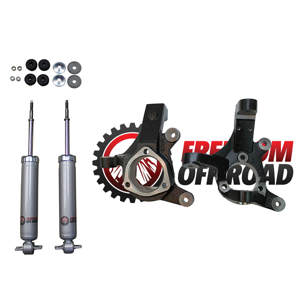 3" Front Lift Spindles and Front Shocks #FO-G701F30+FO-G301-RWDF