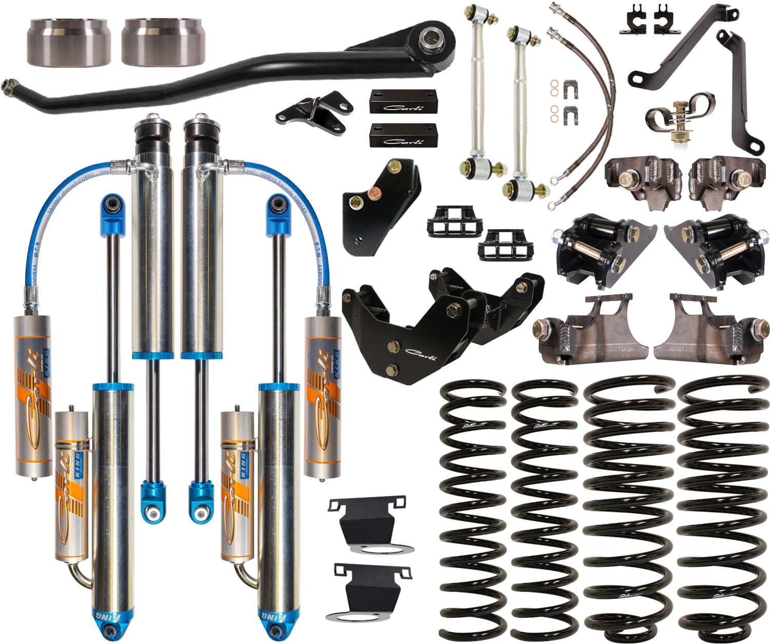 Dominator 3.0 Shock Set 3.25 Lift 14-18 RAM 2500 Gas Carli Suspension