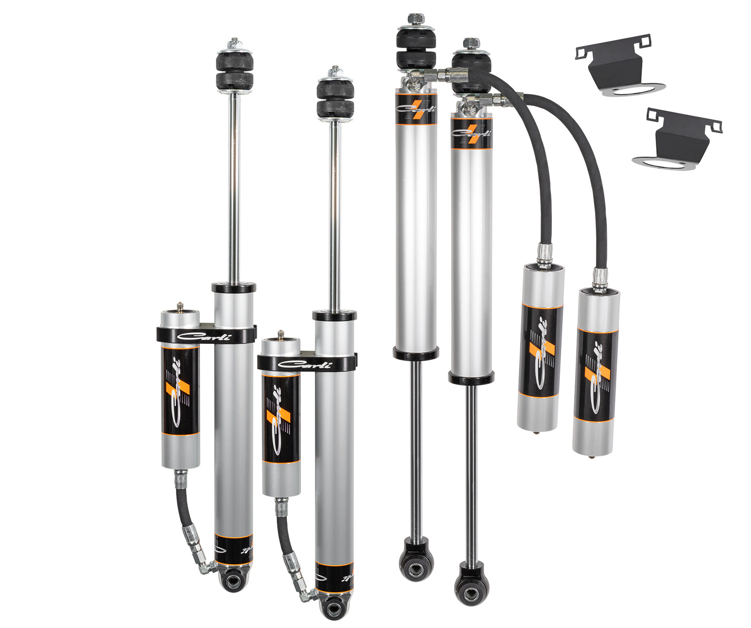 Backcountry Leveling Shock Set Remote Reservoir RAM 2500 Hemi 4x4 Carli Suspension