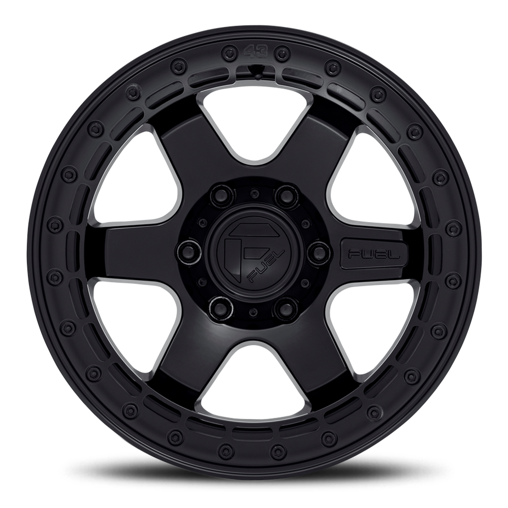 Aluminum Wheels 17X8.5 Block Beadlock D122 6 On 135 Matte Black Matte Black Ring 87.1 Bore 0 Offset 6 Spoke Fuel Off Road Wheels