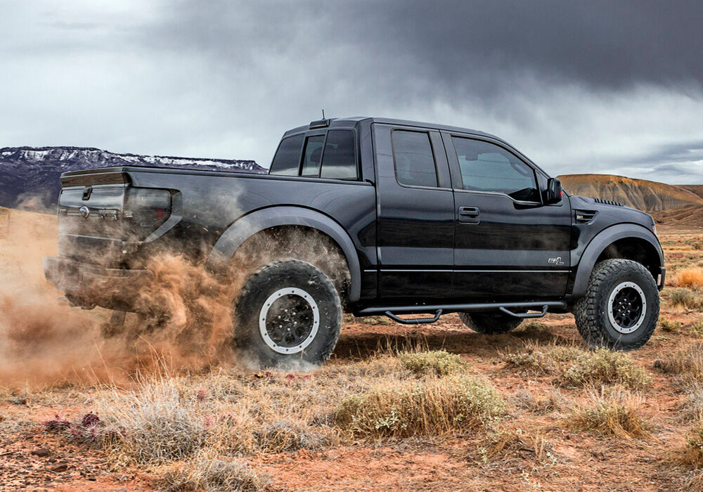Nerf Step Bar Cab Length (2 Steps per Side) 2019-2025 (New Body Style) Ram 1500 Quad Cab Textured Black NFab