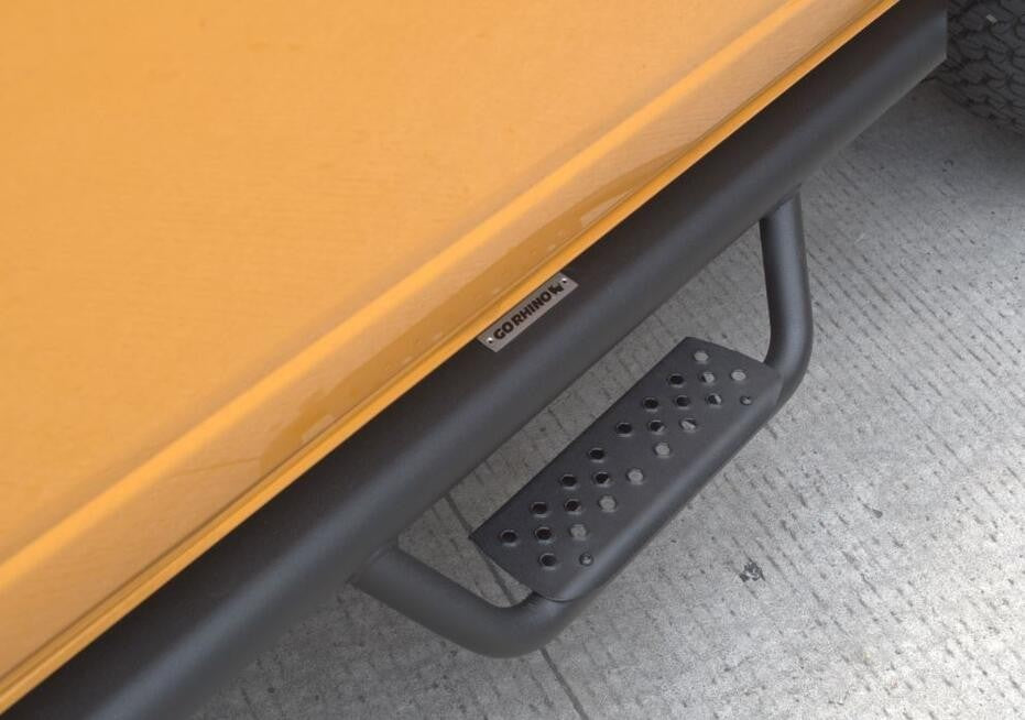 Domintator Extreme D2 Side Steps With Mounting Brackets Textured Black 2021-2025 Ford Bronco 2 Door Go Rhino