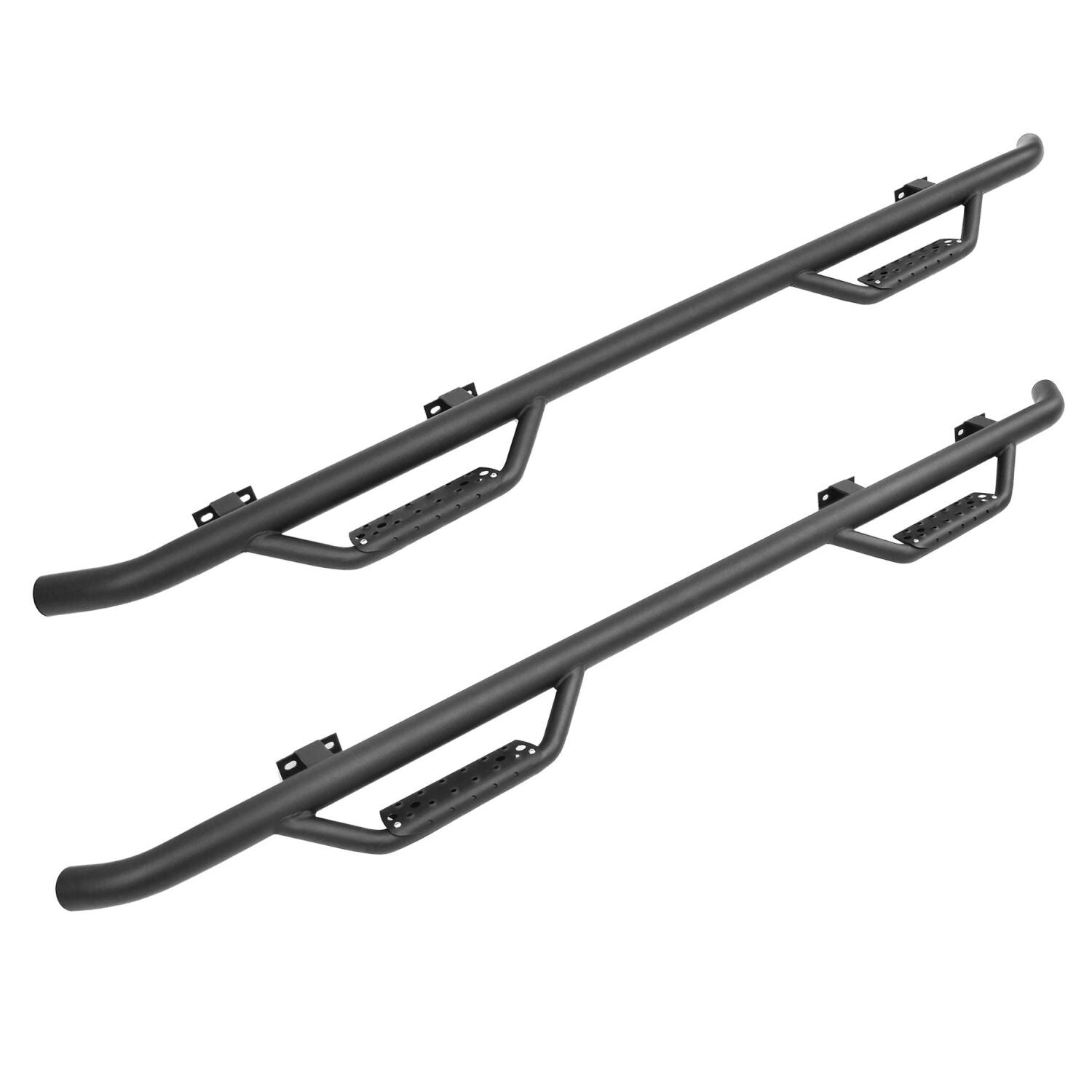 Dominator Classic D2 SideSteps With Mounting Bracket Kit Textured Black 2004-2015 Nissan TITAN Go Rhino
