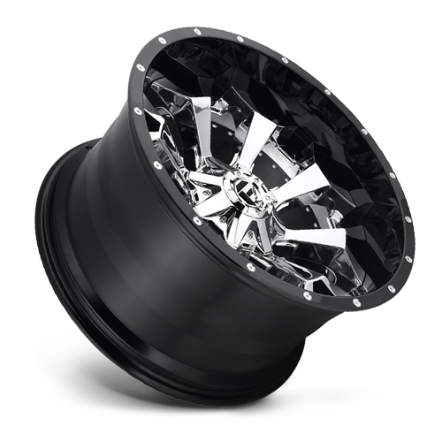 Aluminum Wheels 20X10 Assault D246 8 On 165.1 Chrome/Gloss Black Lip 125.1 Bore -18 Offset 8 Spoke Fuel Off Road Wheels