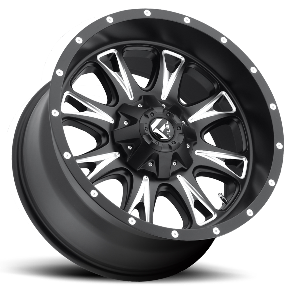 Aluminum Wheels 20X9 Throttle D513 6 On 135/6 On 139.7 Black Milled 106.4 Bore 20 Offset Fuel Off Road Wheels